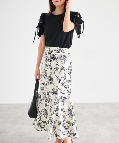 「tocco closet」 フレアスカート M ブルー レディース_画像4