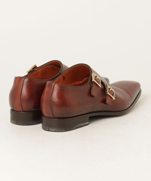 「Santoni」 ダブルモンクストラップ シューズ - ブラウン メンズ_画像2