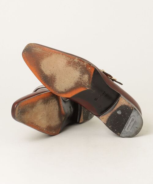 「Santoni」 ダブルモンクストラップ シューズ - ブラウン メンズ_画像3