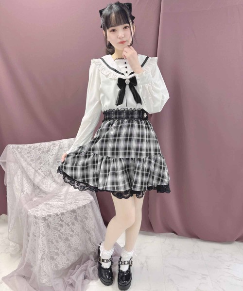 【SANDRO】フリル フレア ミニスカート ＊関税/送料込み レースアップフリルフレアスカート | Rlab store