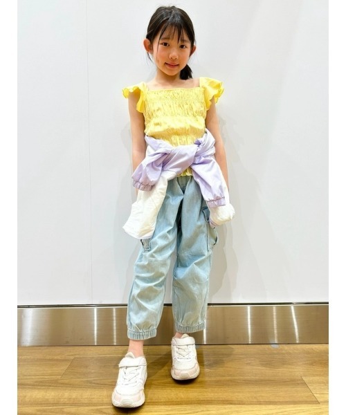 GUCCIデニムパンツ　（子供服）Bearcat グッチgucci子供秋春デニム サロペットロングショートパンツ