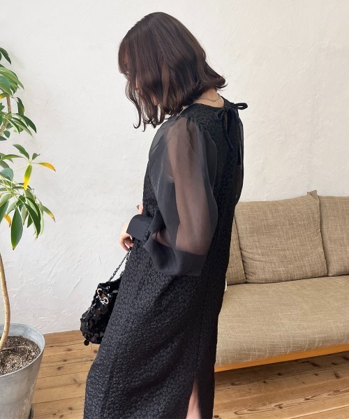 ワンピース 小花柄ふくれジャガードワンピース : ZOZOTOWN Yahoo