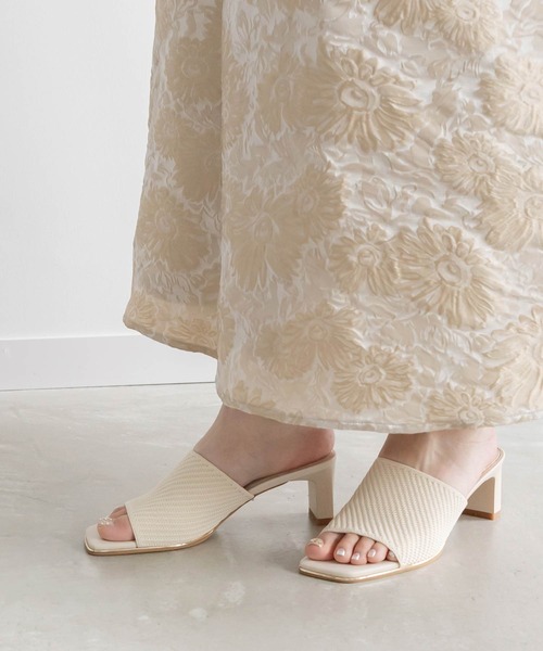 RANDA ニットミュールサンダル ランダ RANDA ソフト ニットミュールサンダル （IVORY