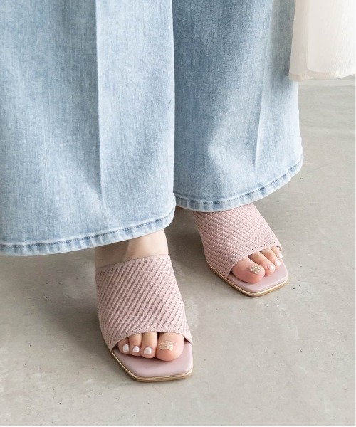 RANDA サンダル 「SUSTAINABLE」ニットミュールサンダル