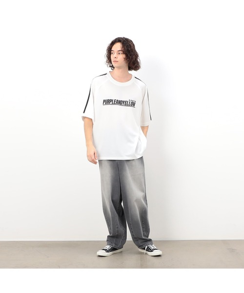 Purple&Yellow tシャツ ゲームクルーネックTシャツ メンズ