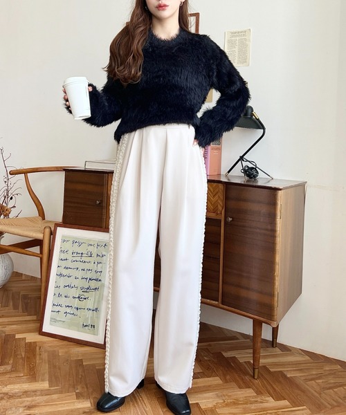 カットフリルパンツ セール】frill cut pants/カットフリルパンツ（スラックス