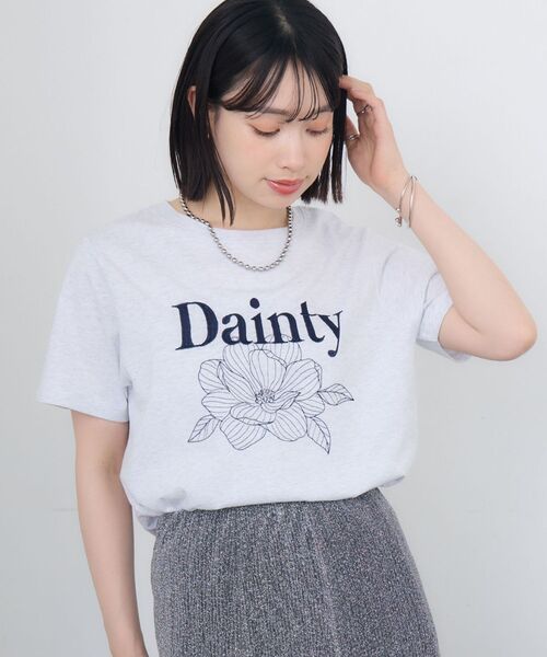 RETROGIRL tシャツ 「2サイズ展開」花刺繍TEE レディース
