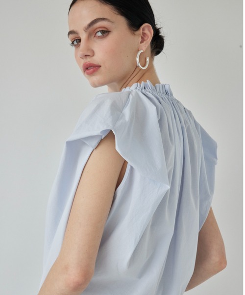 ※alexia stamギャザーブラウス※ ALEXIA STAM ブラウス シャツ Gathered Neck Blouse /ギャザー
