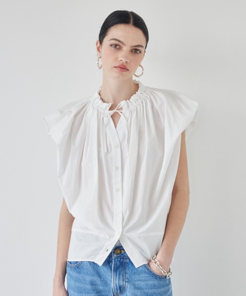 ALEXIA STAM（アリシアスタン） ブラウス シャツ Gathered Neck Blouse 