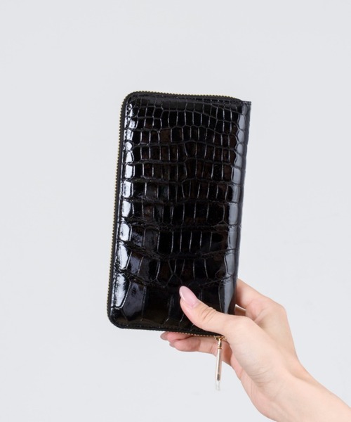 BARNEYS NEW YORK♡クロコダイル調長財布 メンズ長財布 クロコダイル財布 クロコダイル メンズ 財布