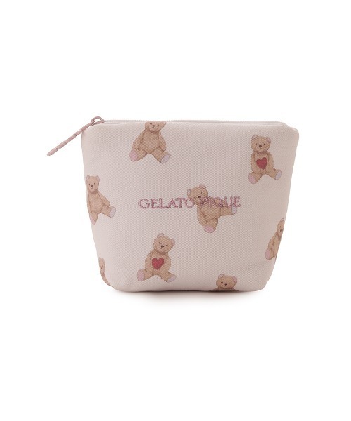 gelato pique ポーチ ハートベア総柄ティッシュポーチ