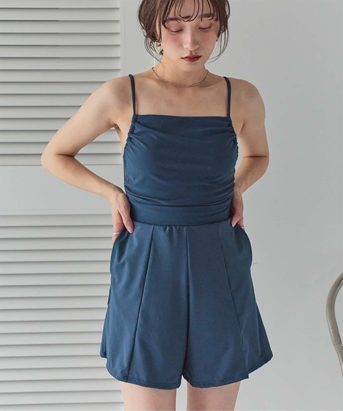 SEA DRESS 水着 サイドギャザーオールインワン/ワンピース水着
