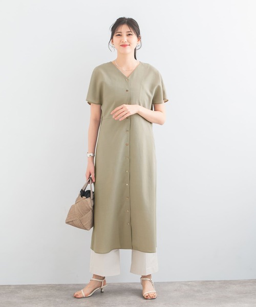 【新品】ROSSO 半袖シャツワンピース フリーサイズ URBAN RESEARCH ROSSO WOMEN」 半袖ワンピース FREE ミント
