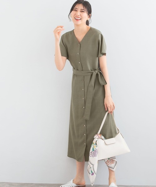 【新品】ROSSO 半袖シャツワンピース フリーサイズ URBAN RESEARCH ROSSO WOMEN」 半袖ワンピース FREE ミント
