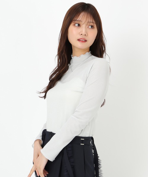 ミッシュマッシュ MISCH MASCH 2025春夏新作 ラメカットソー/MM518201 （BLUE） ミッシュマッシュ MISCH MASCH 2025春夏新作 オフショル
