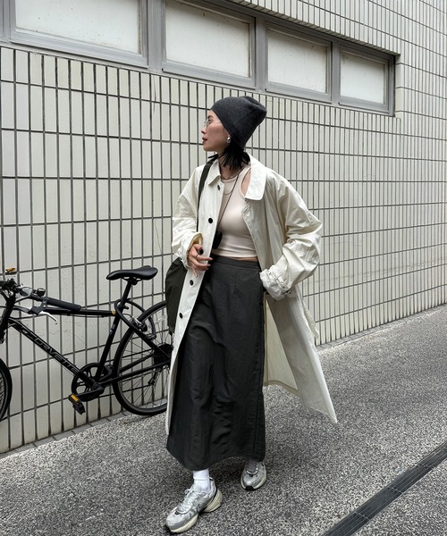 スカート Siyazu SIST9024 Nylon Fatigue Skirt_2Colors STELLA FISH スカート Nylon back slit tight skirt : ZOZOTOWN