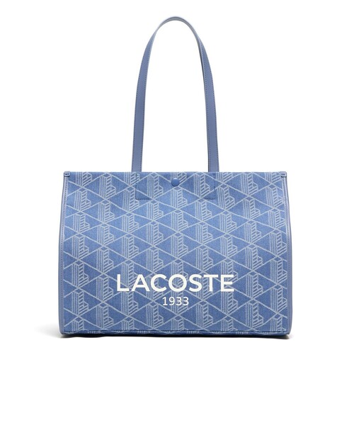 LACOSTE トートバッグ ヘリテージジャカード モノグラムデニム