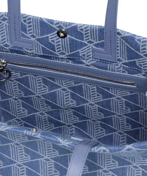 LACOSTE トートバッグ ヘリテージジャカード モノグラムデニム