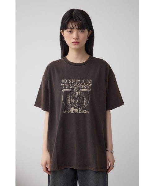 HACHE 売れ筋商品|||アッシュ Tシャツ トップス レディース Tops Blue AZUL BY MOUSSY tシャツ USEDロックルーズTシャツ レディース