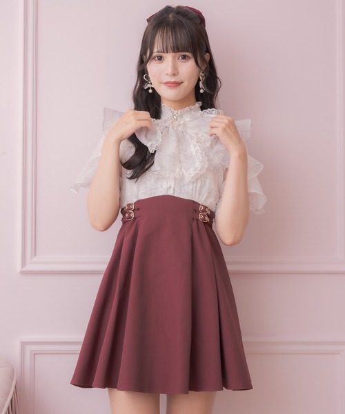 ROJITA 花柄ボウタイドッキングワンピース ブラック ワンピース 花柄ボウタイドッキングワンピース | Rlab store