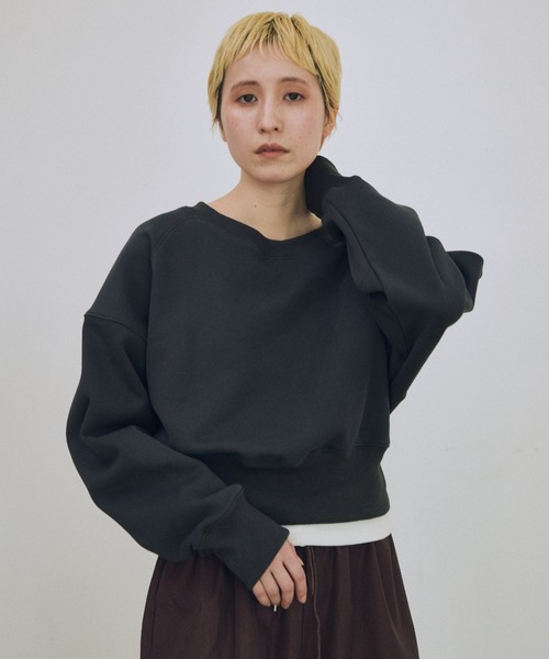 トレーナー スウェット Cropped Sweat Pullover レディース