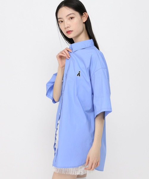 3.3 FIELD TRIP ブラウス シャツ 半袖 「UNISEX」ALAND／Aロゴ無地