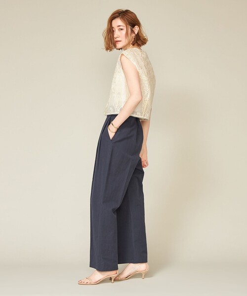 今年の新作から定番まで！ conte ベスト レース 「conte」エンブロイダリー ジレ トップス