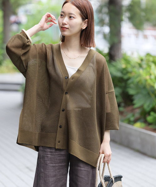 ジャーナルスタンダード　メッシュカーディガン JOURNAL STANDARD relume カーディガン メッシュカーディガン