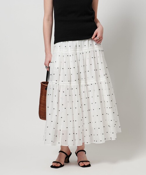 UNITED ARROWS スカート 2トーン ドットジャガード : ZOZOTOWN