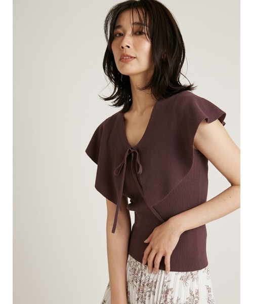 「SNIDEL」 半袖ニット ONE SIZE ホワイト レディース SNIDEL 「SNIDEL」 半袖ニット ONE SIZE ホワイト レディース