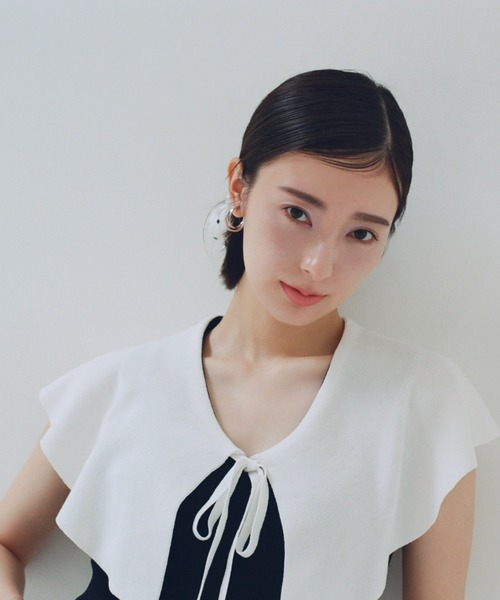 「SNIDEL」 半袖ニット ONE SIZE ホワイト レディース SNIDEL 「SNIDEL」 半袖ニット ONE SIZE ホワイト レディース