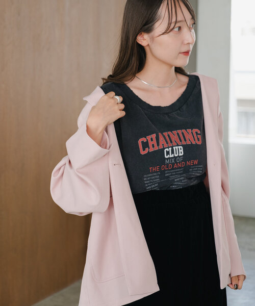 「Kastane」 半袖Tシャツ SMALL ピンク レディース
