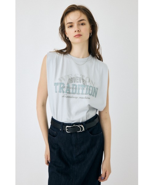 MOUSSY tシャツ OVERLAPPING LOGOS N/S Tシャツ レディース