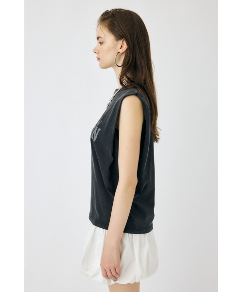 MOUSSY tシャツ OVERLAPPING LOGOS N/S Tシャツ レディース