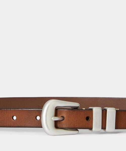 美品　ウィメンズ　Polo ラルフローレン　ベルト POLO RALPH LAUREN ベルト ウエスタン ディストレスト レザー