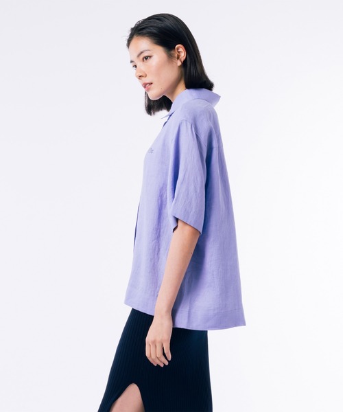 LACOSTE レディース半袖ブラウス　シャツ LACOSTE 半袖シャツ 40 レディース - メルカリ