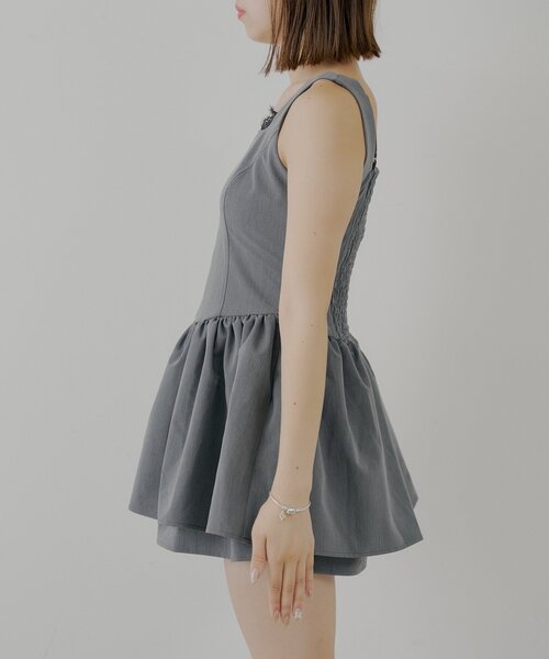 Chico ワンピース レースレイヤードフレアキャミワンピース : ZOZOTOWN