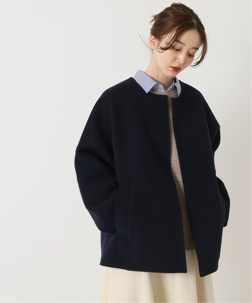 「IENA」 ノーカラージャケット 36 イエロー レディース