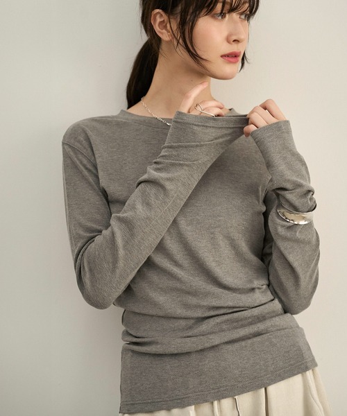 meilmada tシャツ ロングスリーブストレッチロンT レディース