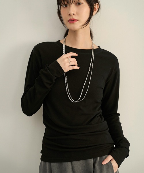 meilmada tシャツ ロングスリーブストレッチロンT レディース