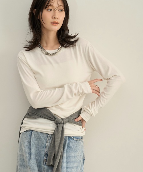 マチャット machatt メローストレッチ　ロンT meilmada tシャツ ロングスリーブストレッチロンT レディース