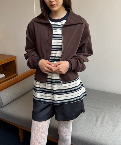 FUULLY STUDIO トレーナー スウェット スウェットZIPブルゾン 