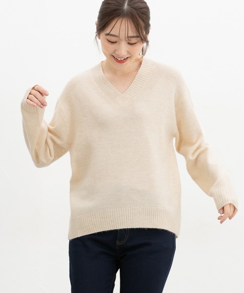 Honeys（ハニーズ） ニット セーター 「軽ふわっニット」Vネック