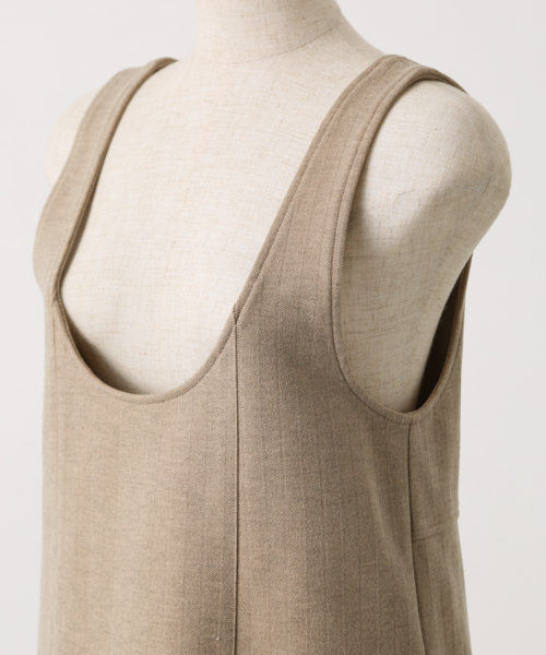 「AZUL ENCANTO」 サロペットスカート MEDIUM ブラック レディース_画像4