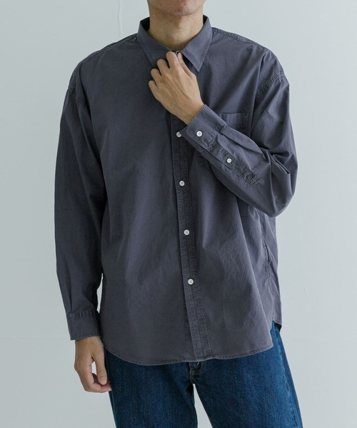 「THOMAS MASON」 長袖シャツ LARGE ネイビー メンズ_画像9