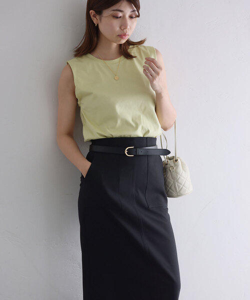 「La TOTALITE」 タイトスカート 36 グリーン レディース_画像5