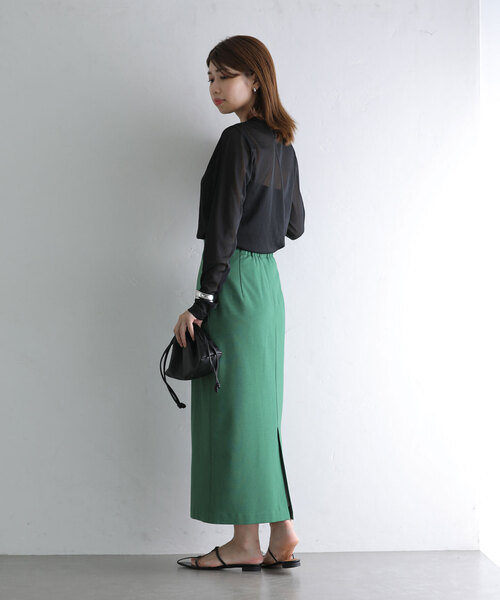「La TOTALITE」 タイトスカート 36 グリーン レディース_画像8