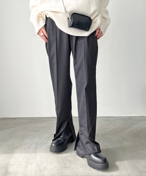 「AP STUDIO」 パンツ 38 ブラック レディース_画像3