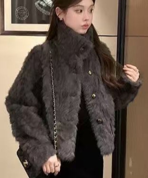 Achic（アシック） ブルゾン アウター ファーショートスタンド