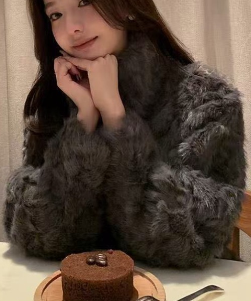 Achic（アシック） ブルゾン アウター ファーショートスタンド